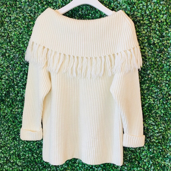 FORENZA Thick Knit Off the Shoulder Fringe Sweater - Picture 3 of 7